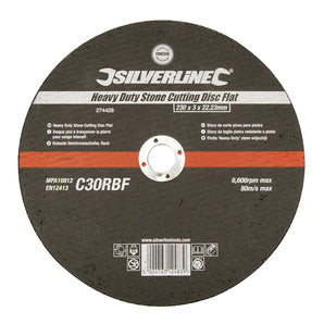 Silverline Heavy Duty Stone Cutting Disc Flat