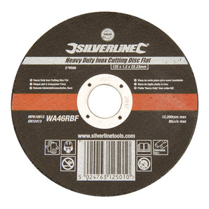 Silverline Heavy Duty Inox Cutting Disc Flat