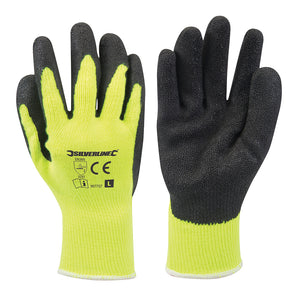 Silverline Hi-Vis Builders Gloves Yellow