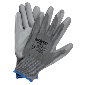 Light Duty Polyurethane-Coated Work Gloves Grey XL (Size 10)