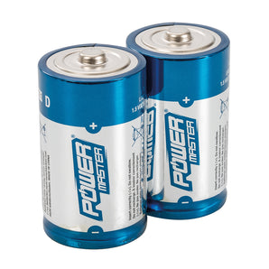 Powermaster D-Type Super Alkaline Battery LR20 2 Pack